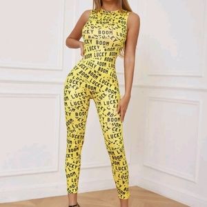 Yellow/Black body suit